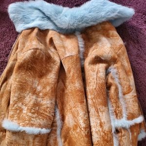 Leather Sherling and Rabbit coat